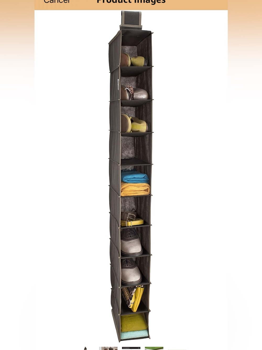 (4) Hanging Shoe/Hat/Clothing Organizers
